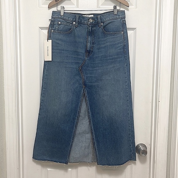 NWT SLVRLAKE Midi Skirt in Fair Game - Picture 5 of 8